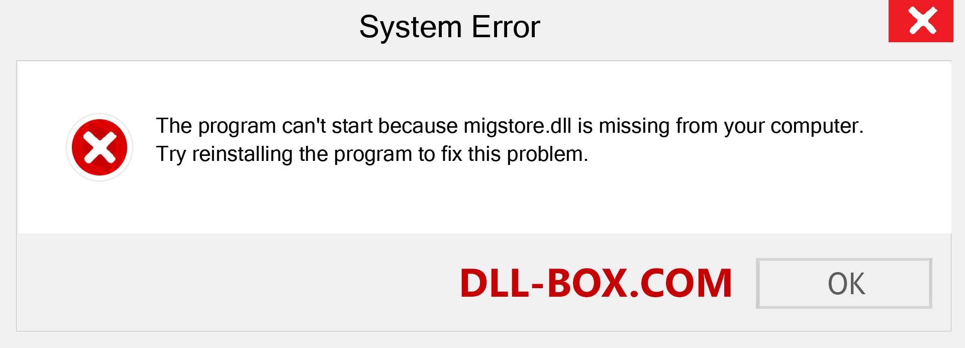  migstore.dll file is missing?. Download for Windows 7, 8, 10 - Fix  migstore dll Missing Error on Windows, photos, images
